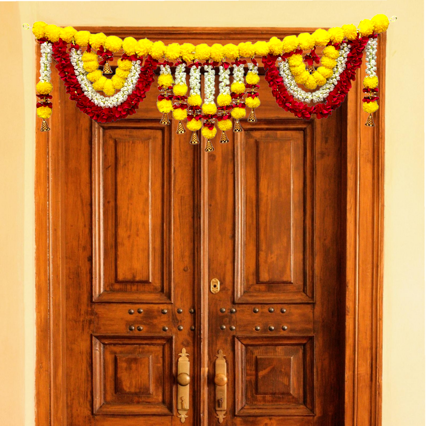 42 inch Marigold Toran for Door | Artificial Genda Flower Hanging Decor