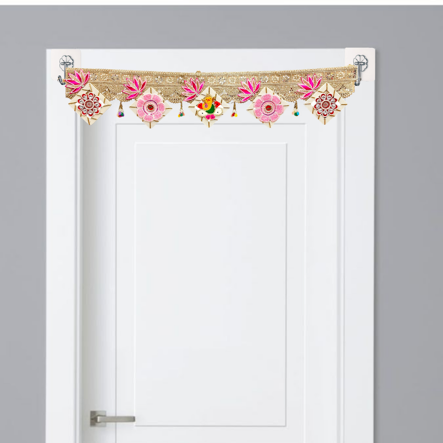 Fancy 40 Inch Handmade Designer Toran | Beaded Floral Door Hanging | Festive Home Decor Toran for Diwali, Wedding & Pooja