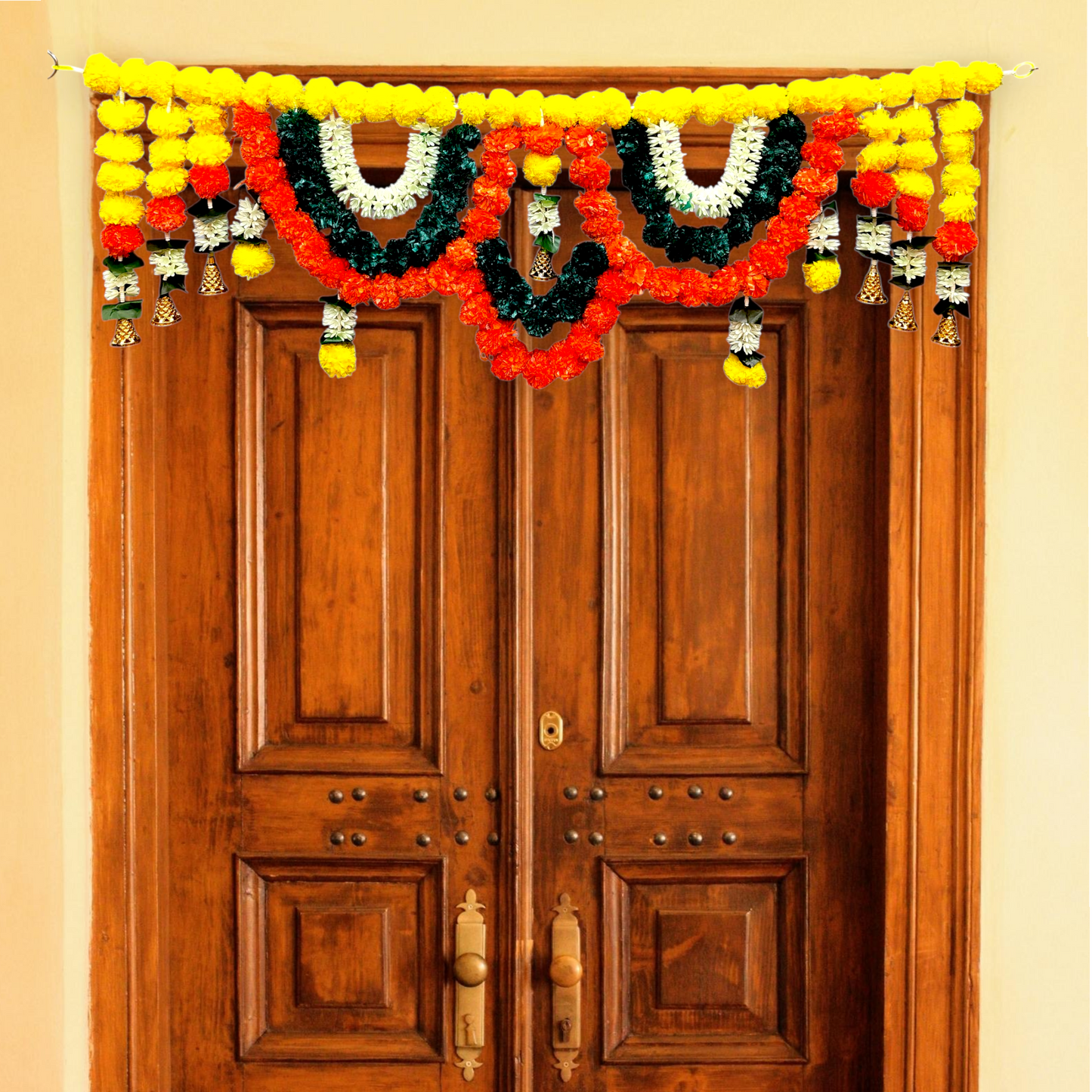42 inch Marigold Toran for Door | Artificial Genda Flower Hanging Decor