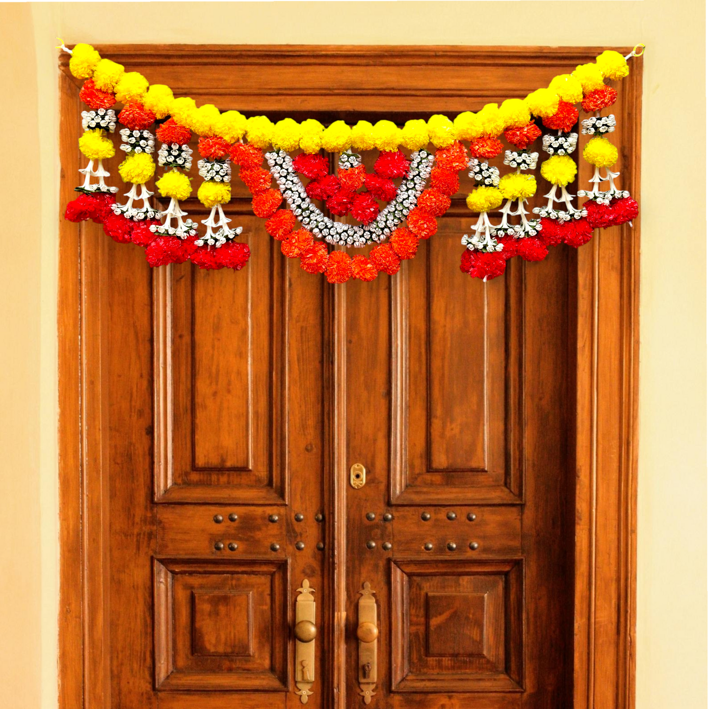 40 inch Marigold Toran for Door | Artificial Genda Flower Hanging Decor
