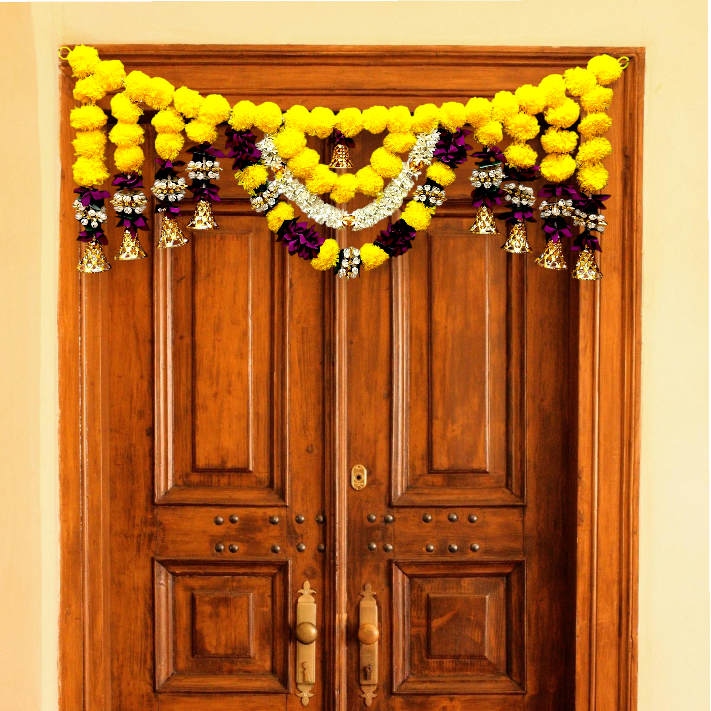 40 inch Marigold Toran for Door | Artificial Genda Flower Hanging Decor