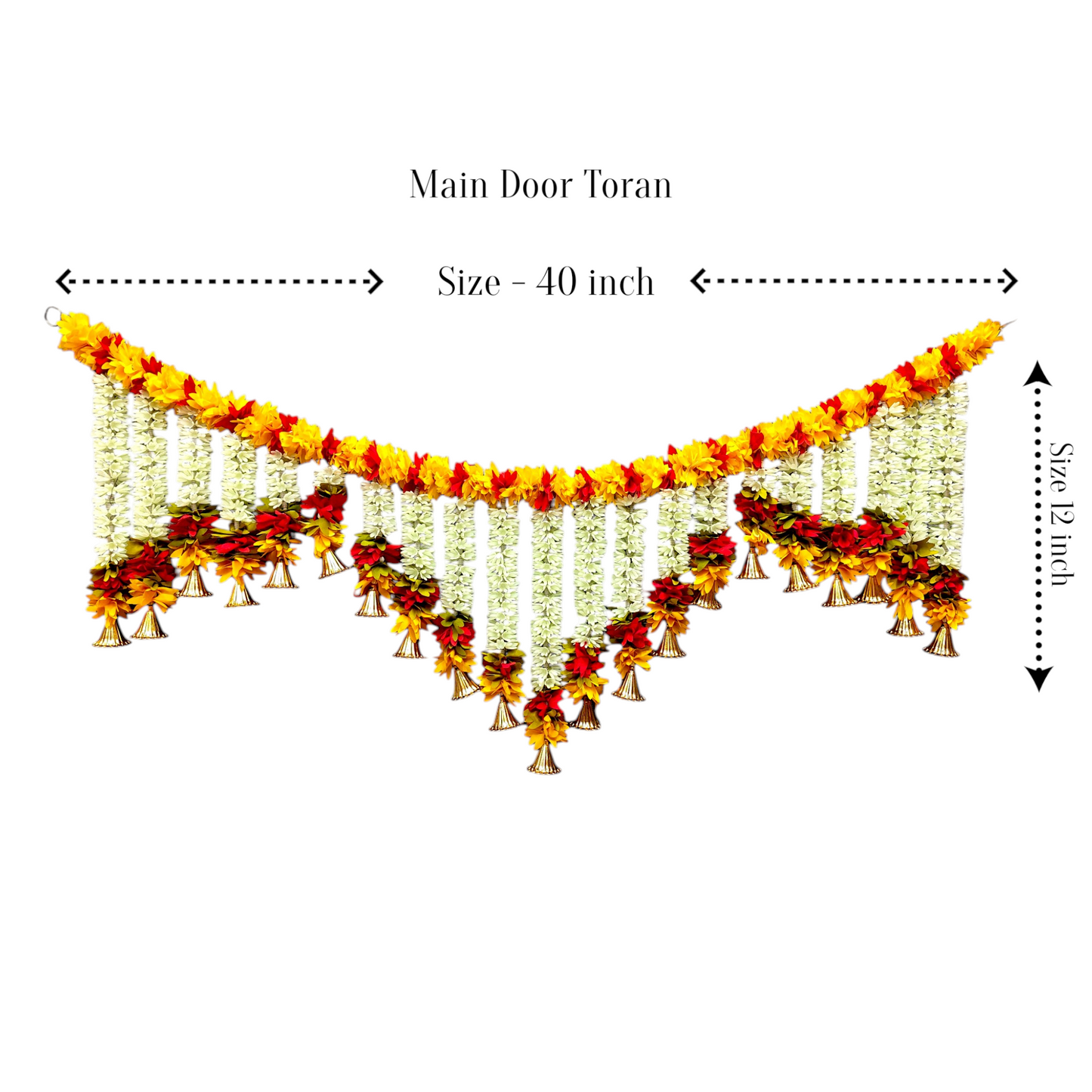 40 inch Toran For Main  Door | Artificial Genda Flower Hanging Decor