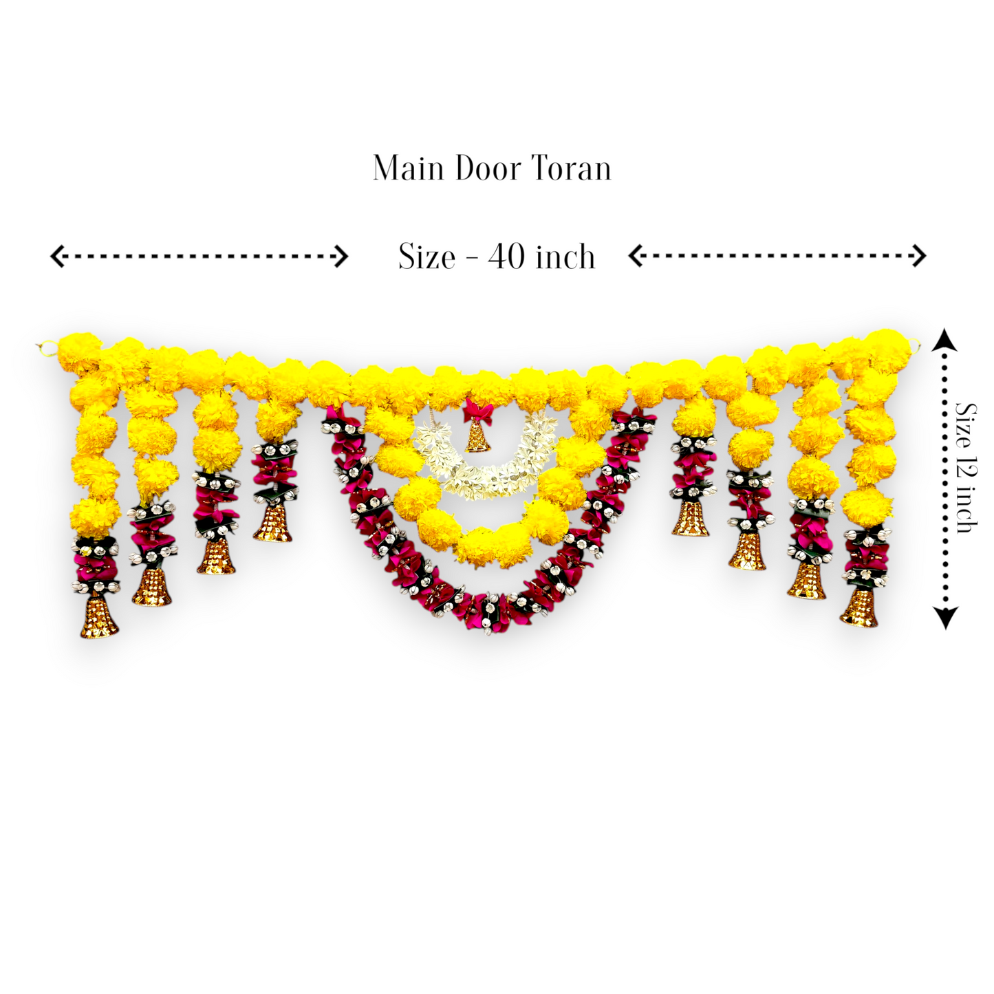 40 Inch Marigold Toran Door Hanging Garland | Festive Home Décor