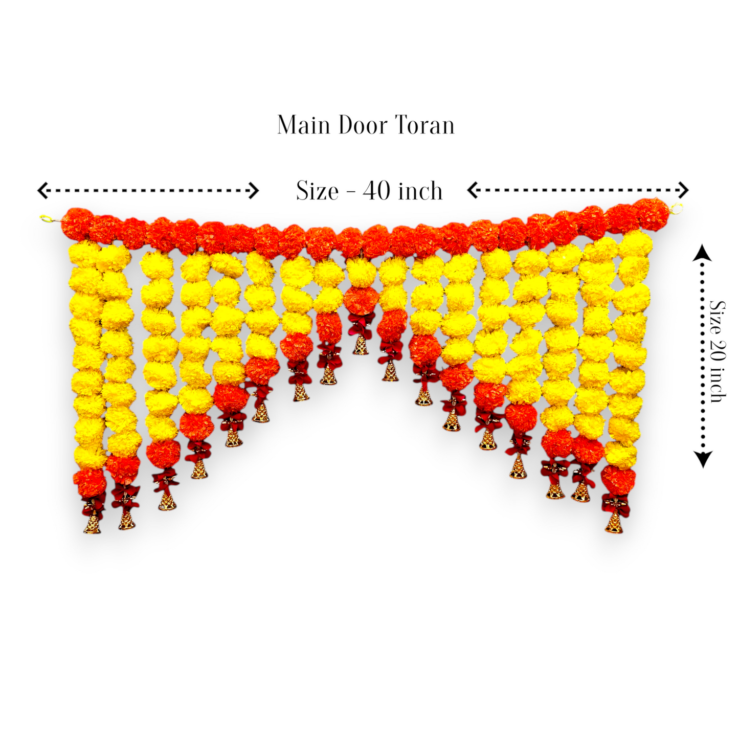 40 Inch Marigold Toran Door Hanging Garland | Festive Home Décor