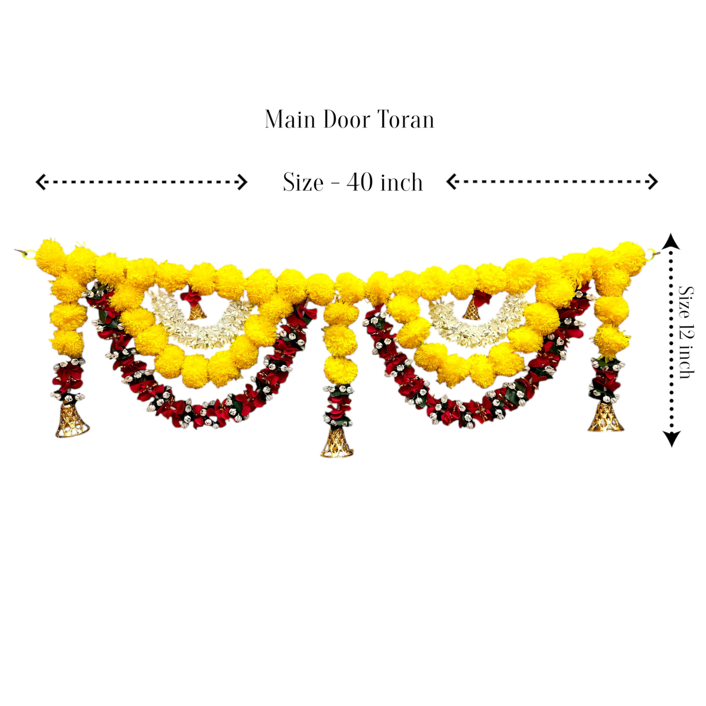 Handcraft 40 inch Main Door Toran | Festive Home Décor