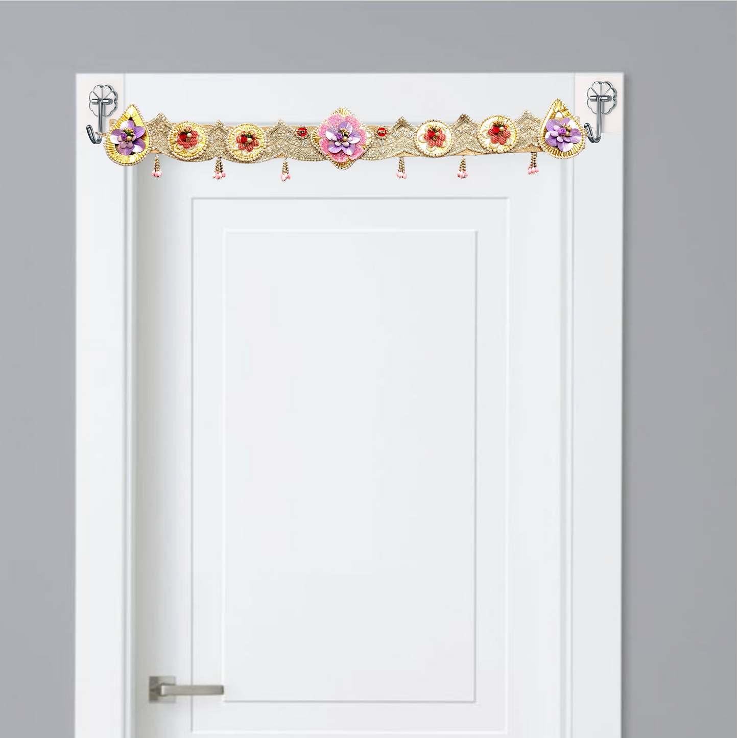 Fancy 40 Inch Handmade Designer Toran | Beaded Floral Door Hanging | Festive Home Decor Toran for Diwali, Wedding & Pooja